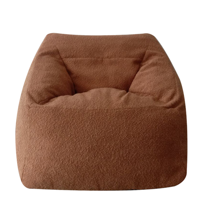 2022 BEST Seller  Portable Soft Brown Kapok Bean Bag Sofa for Living Room Foam Sofa