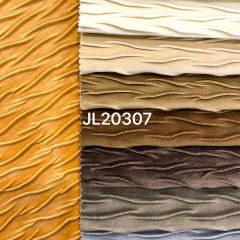 JL20307 - Popular embossed 2020 NEW STYLE Fabric for sofa 100%polyester Pleated Velvet