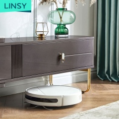 Linsy Luxury Gold Steel Adjustable Tv Stand And Coffee Table Marble Gold Metal Living Room Coffee Table Furniture LS368L1