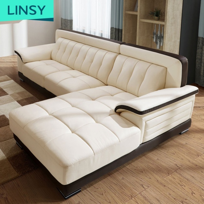 European-style living room combination set top layer leather sofa furniture