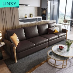 Wholesale Price Morden Lshape Leather Couch Sofa Brown Modern Living Room Sofa Sectional Sofa 5 - 15 Days Genuine Leather