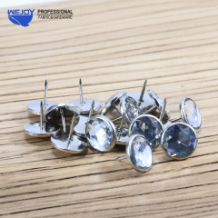 Wejoy Furniture accessories sofa rhinestone diamond nail studs pins round decorative iron nail upholstery nails tacks