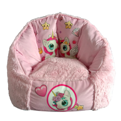 Living Room Furniture New Design Pink Cute Unicorn Pumpkin Bean Bag Chair Soft For  Kids