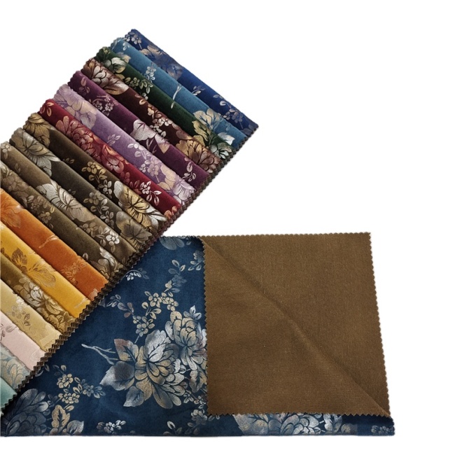 JL22406 - Julong Factory 100% Polyester Holland Velvet Bronzing Sofa Fabric For Home Upholstery