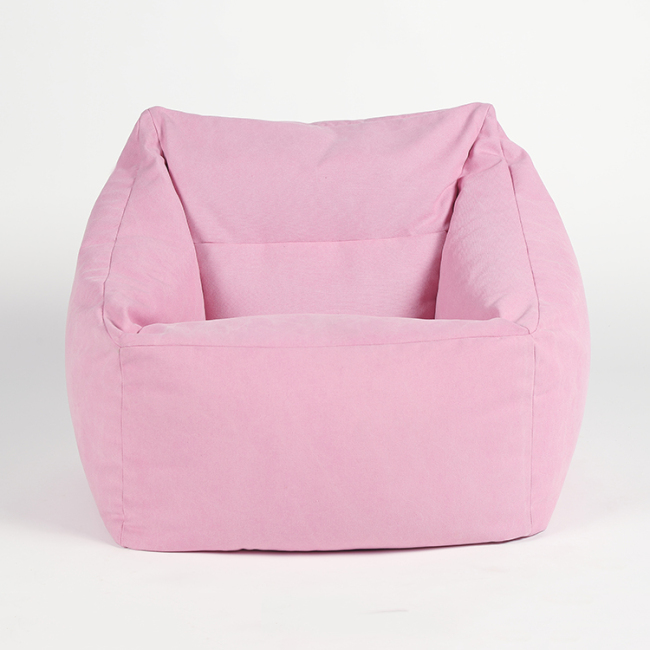 Living Room Pink Square Washed Canvas Bean Bag foam sofa Cover/Beanbag Chair For Adult Kids pink sofa set furniture