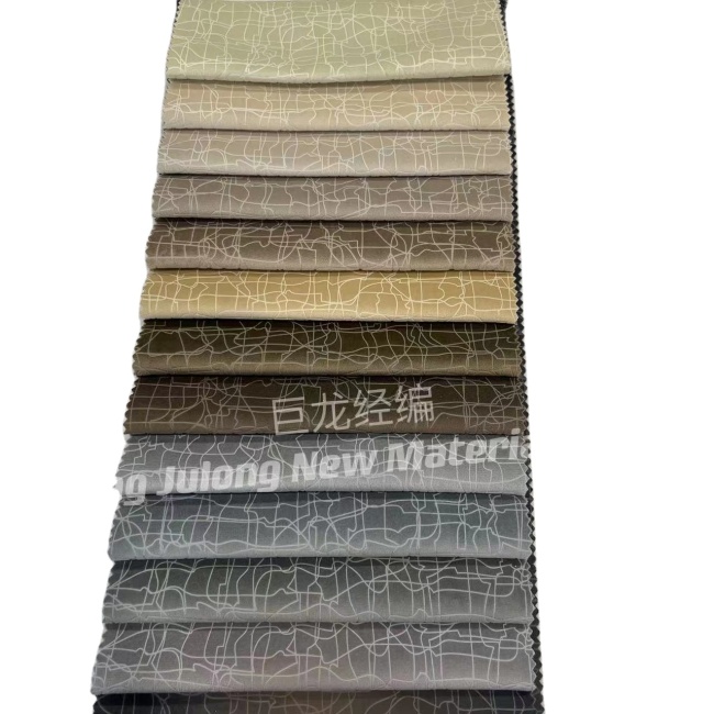 JL23259- New Design Luxury 100% Polyester Holland Velvet Glue Embossed Fabric For Upholstery Fabric