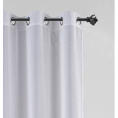 Plain Linen Fabric Ready Made White Sheer Bedroom  Curtain White