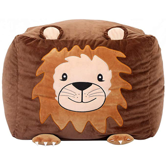Lion shape toy storage kids  Chair Cover bean bag baby