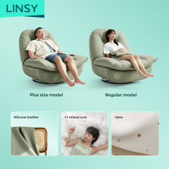 Linsy Relax lazy Electric Single Seat Leather sofa Chair Recliner For Home