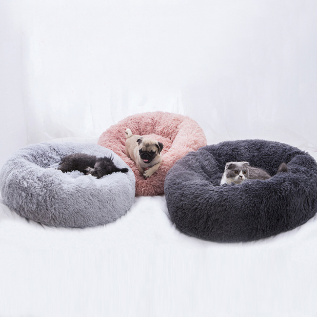 2020 Amazon accessories cheap Dog Bed For Sale Pet luxury Soft Pet donut Beds For Dogs And Cats