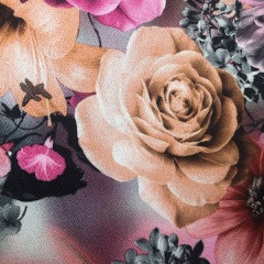 Multicolor Wholesale Decorative Floral Printed Fabric Flower Print Velvet Fabric For Sofa