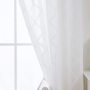 White Sheer Curtains for Living Room Bedroom, Grommet Semi Jacquard Sheers Drapes Light Filtering Voile Small Window