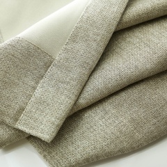 Ready made window Curtains Blackout 100%polyester   linen fabric for living room