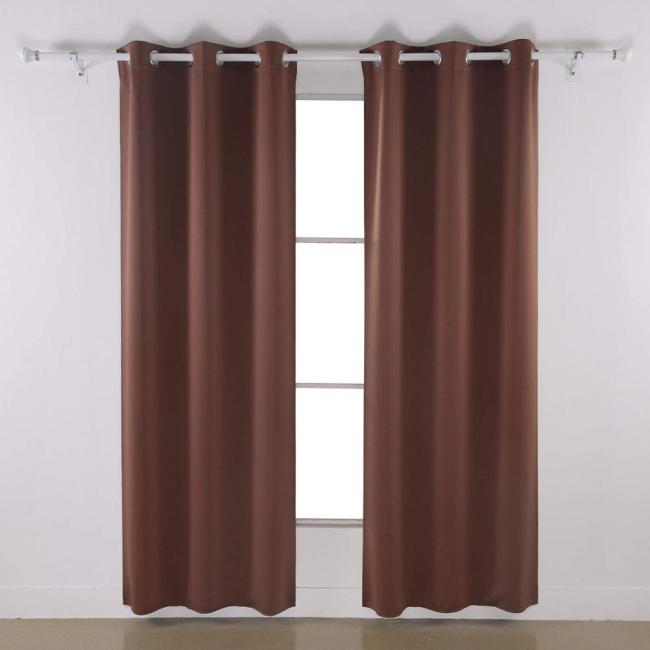 100% polyester perforated curtain with blackout fabric soft high quality blackout curtain window