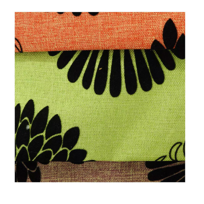 2022 New Style Sofa Fabrics Print Flocking Fabric Custom Flock Linen Fabric