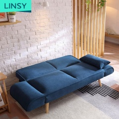 Wood Fabric Sofa Bed Nordic Dual-use Lazy Foldable Solid Modern Living Room Sofa 5 - 15 Days Reclining,sofa Bed European Style