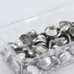 Wejoy Other furniture hardware round silver shank reusable button cover metal buttons to cover for sofas