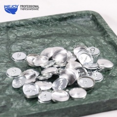 Wejoy Other furniture hardware round silver shank reusable button cover metal buttons to cover for sofas