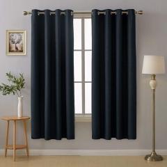 100%  Blackout Curtains with 3 Pass Thermal Insulated Coating Faux Linen Room Darkening Curtains for Living Room