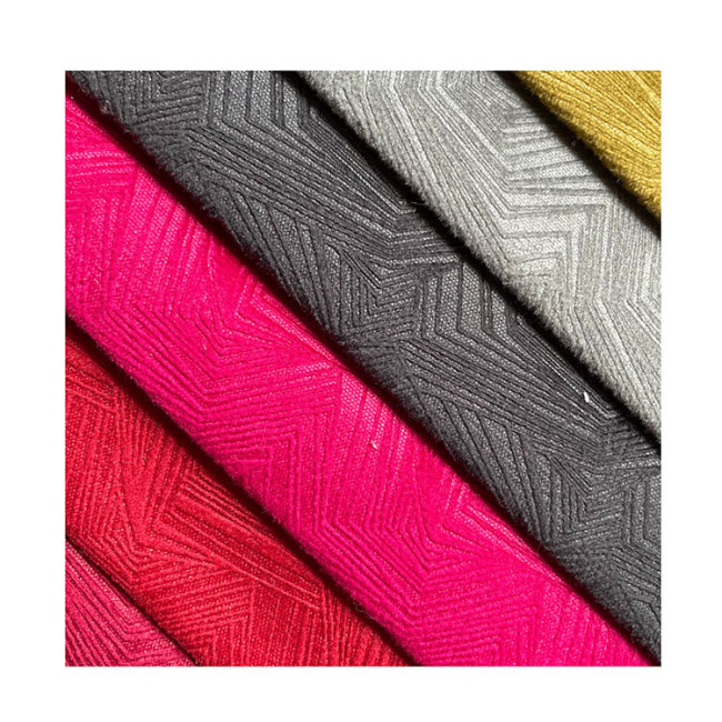 207#  100% Polyester Sofa Fabric Designer Emboss Fabric Burnout Velvet Fabric