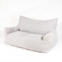 Sesame Gray Double-Seat Wide Chair With Backrest and Armrests Shredded Foam Filling 2 seats Love Sofa