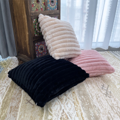 High Quality Wholesale Custom Square soft faux fur Cushion Insert Throw Pillow