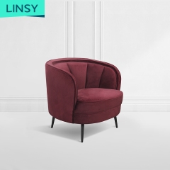 Linsy Luxury Modern Italian Modular Black Velvet Sofa Set Furniture Design Cover 2 Seater Living Room Sofa Jym1922B