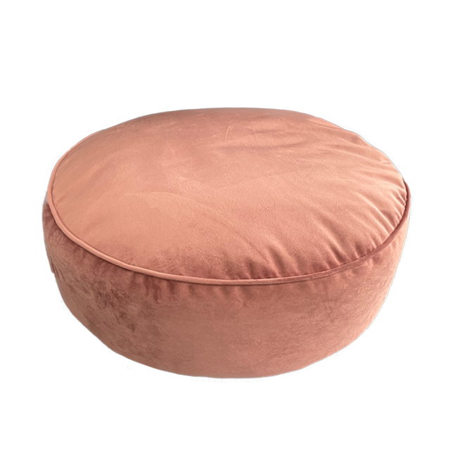 2022 Round Velvet Pouf Cover Living Room Ottoman Beanbag Pouf Ottoman Stool For Watching TV Footstool