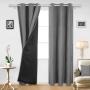 Double Layer Hotel Window Curtain Manufacturer linen blackout redroom curtains