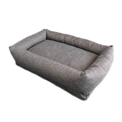 Wholesale Luxury Washable Square Large Cat Memory Foam Orthopedic Durable Soft Dog Bed With Bolsters