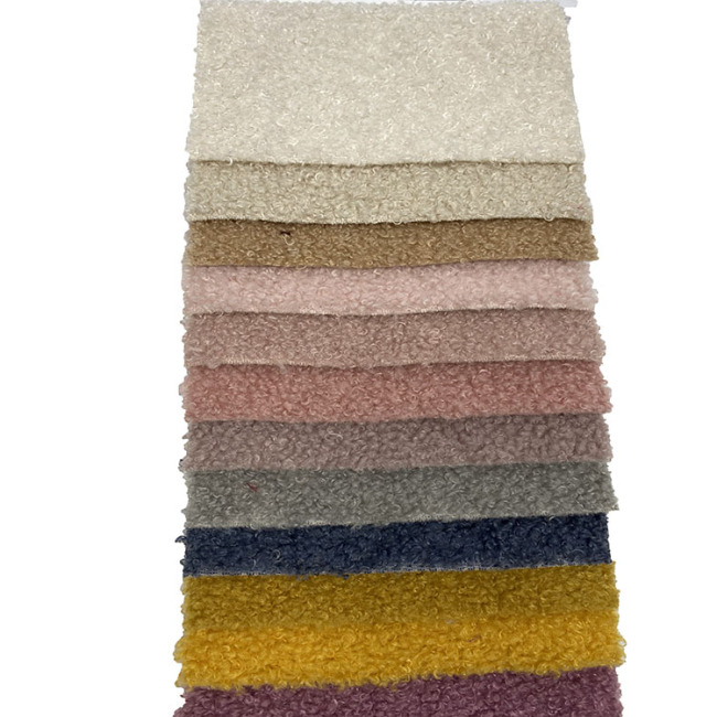 Best seller 100 Polyester boucle Teddy  Fleece velvet Fabric for sofa