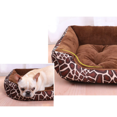 New design modern super soft indoor square pet bed
