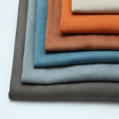 Waterproof Soft hand feeling plain dyed high quality woven velvet polyester suede fabric for sofa cover