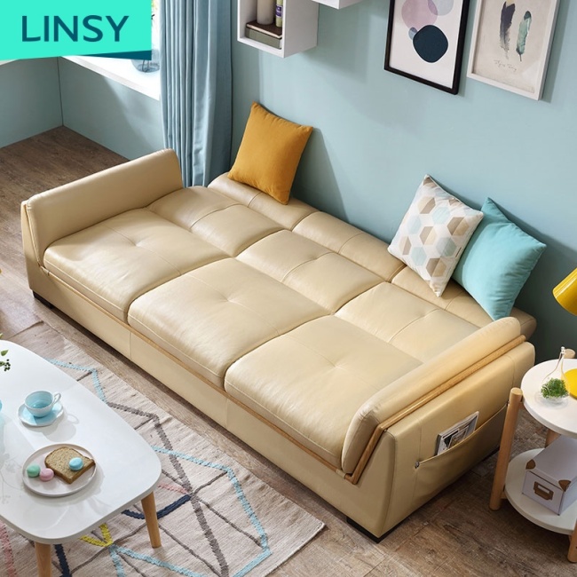 Person Leather Sofa Bed Modern Minimalist Living Room Nordic Small Apartment 3 Sectional Sofa 5 - 15 Days Foldable,sofa Bed