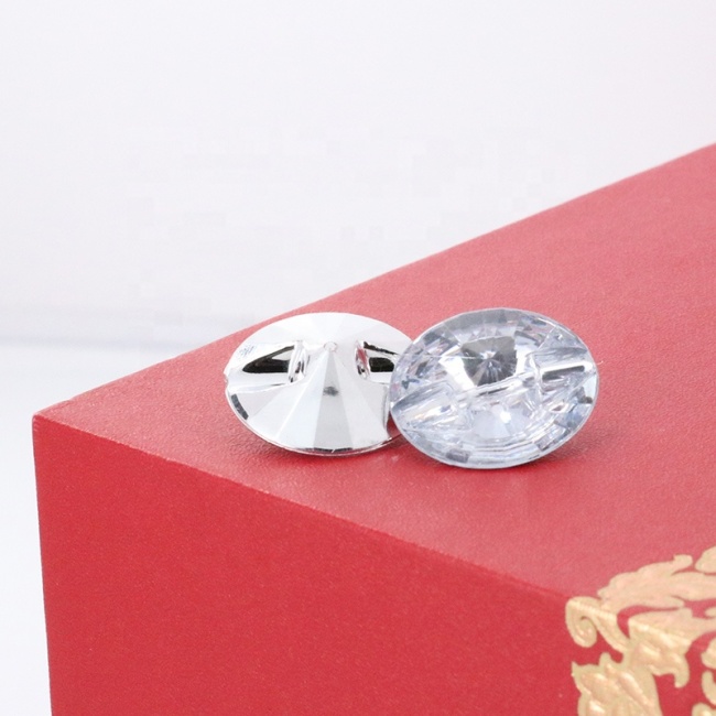 Crystal Round Diamond Acrylic glass Upholstery Buttons For Sofa and bed