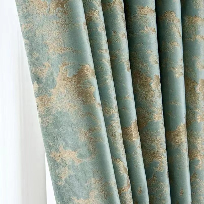 Luxury printing bronzing curtain fabric interior decoration sofa cover fabric