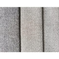 Home Textile Organic Linen Jacquard Fabric Pure Color Polyester Fake Linen Curtain Popular Linen Sofa Fabric