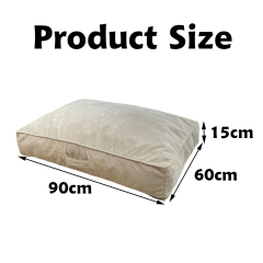 New design modern super soft indoor  all size available square faux suede pet bed