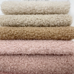 Imported Furniture sofa cover Polyester Boucle Wool Fleece Fabric Sherpa Fleece Teddy Fabric White for Clothing Sofa
