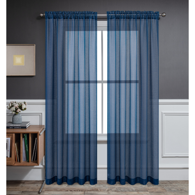 hot selling cheap curtain price 100% polyester voile fabric for windows ready made stock sheer curtains