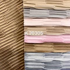 JL20305 - Popular New Style 100% polyester Holland velvet Embossed Pleated Fabric for sofa