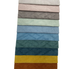 Geometric design chenille striped viscose / polyester upholster sofa fabric