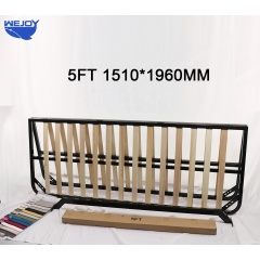 Wejoy british style gas lift ottoman folding platform king size wood bed frame for living room