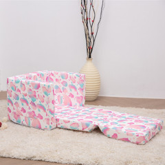 2022 new design printed cozy convertible lounger sofa for kids