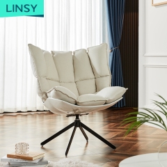 Linsy Home Bedroom Cafe Chair European Style High Back Salon Rotate Lounge Chaise Sofa In Living Room A138A