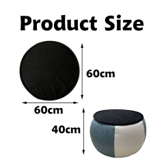 portable round PE panel beanbag coffee table for living room furniture