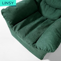 Nordic Single Lazy Sofa Chair in Small Bedroom Sofa for Girl Leisure Chair Living Room Furniture Modern Oak Wood Feet Fabric