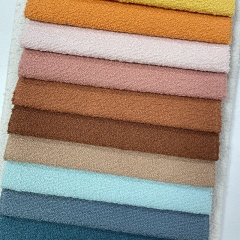 wholesale supplier High quality plain boucle teddy fabric upholstery sherpa fleece fabric 100% polyester home deco fabric