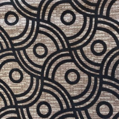 Wholesale Jacquard Linen Look Fabric Flocked Upholstery Linen Fabric Flocking Fabric Sofa