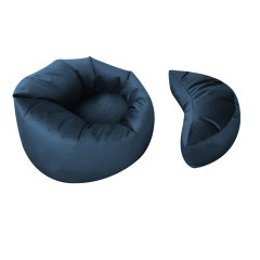 modern New design modular sofa velvet round moon star navy adults bean bag